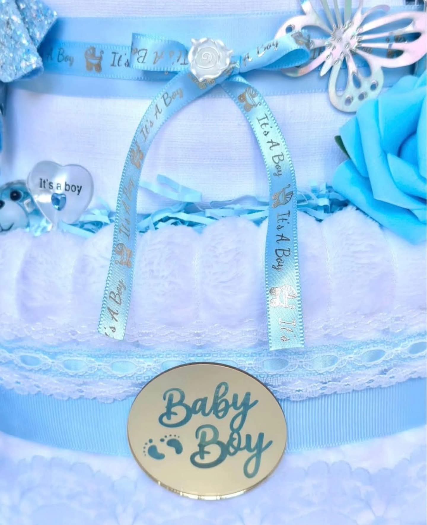 Luksus Blelagkage “It’s a Boy” – Eksklusiv Babygave