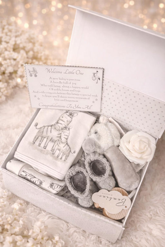 Babygavesæt – Perfekt barselsgave zebrasæt