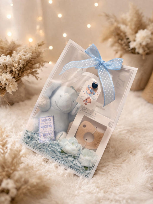 Signature Babygaveboks – Elegant Velkomstgave til Dreng 💙